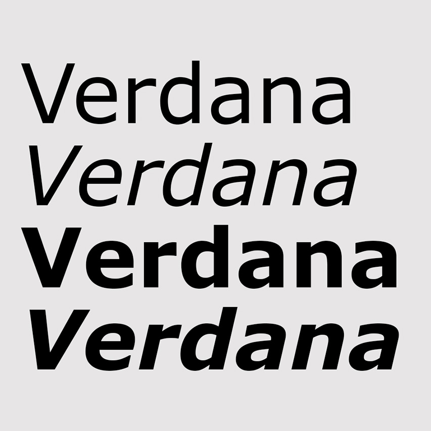 Tipografía Verdana