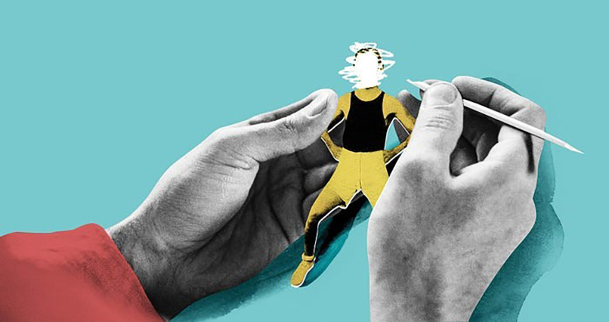 “Amos, no siervos”. Ilustración editorial realizada mediante collage, para la revista Retina de El País, 2019