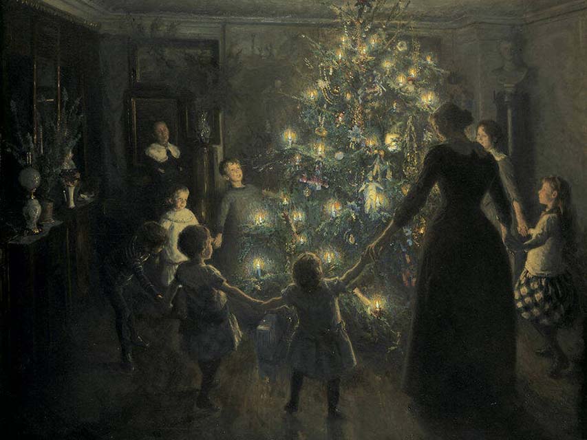 Ilustraciones victorianas navideñas