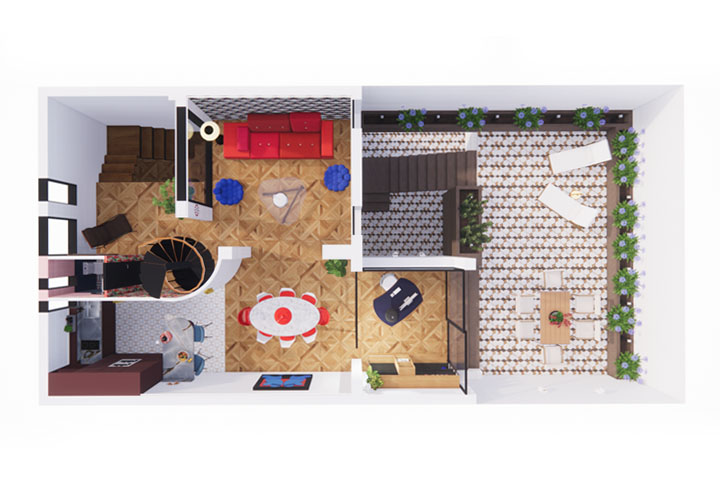 Planta acabados Red House Salesas