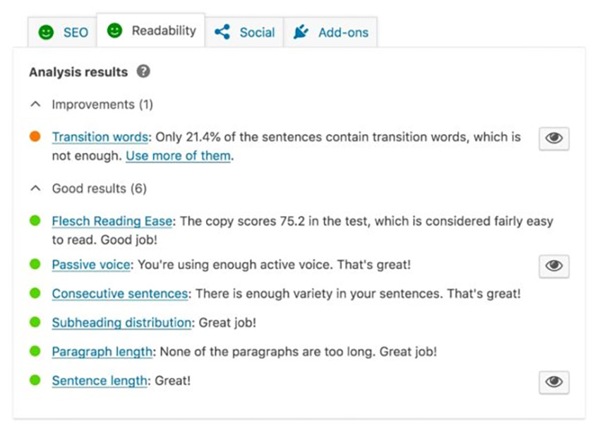 Plugging de Yoast de Readability Plugging de Yoast de Readability