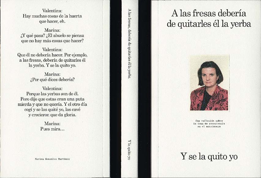 Portada libro a las fresas debería de quitarles él la yerba