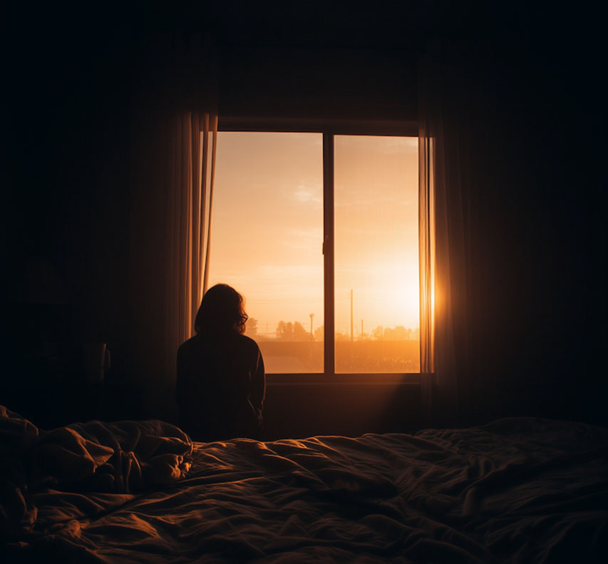 Sunset Bedroom Scene