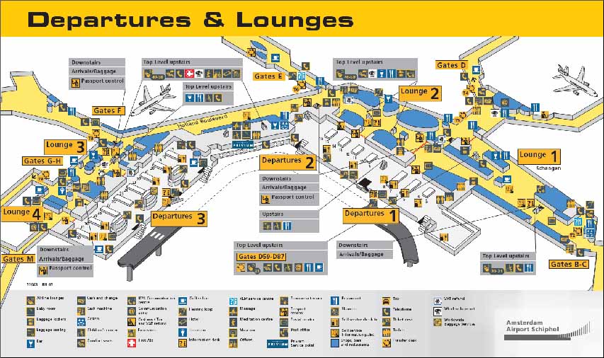 mapa-aeropuerto-amsterdam mapa-aeropuerto-amsterdam