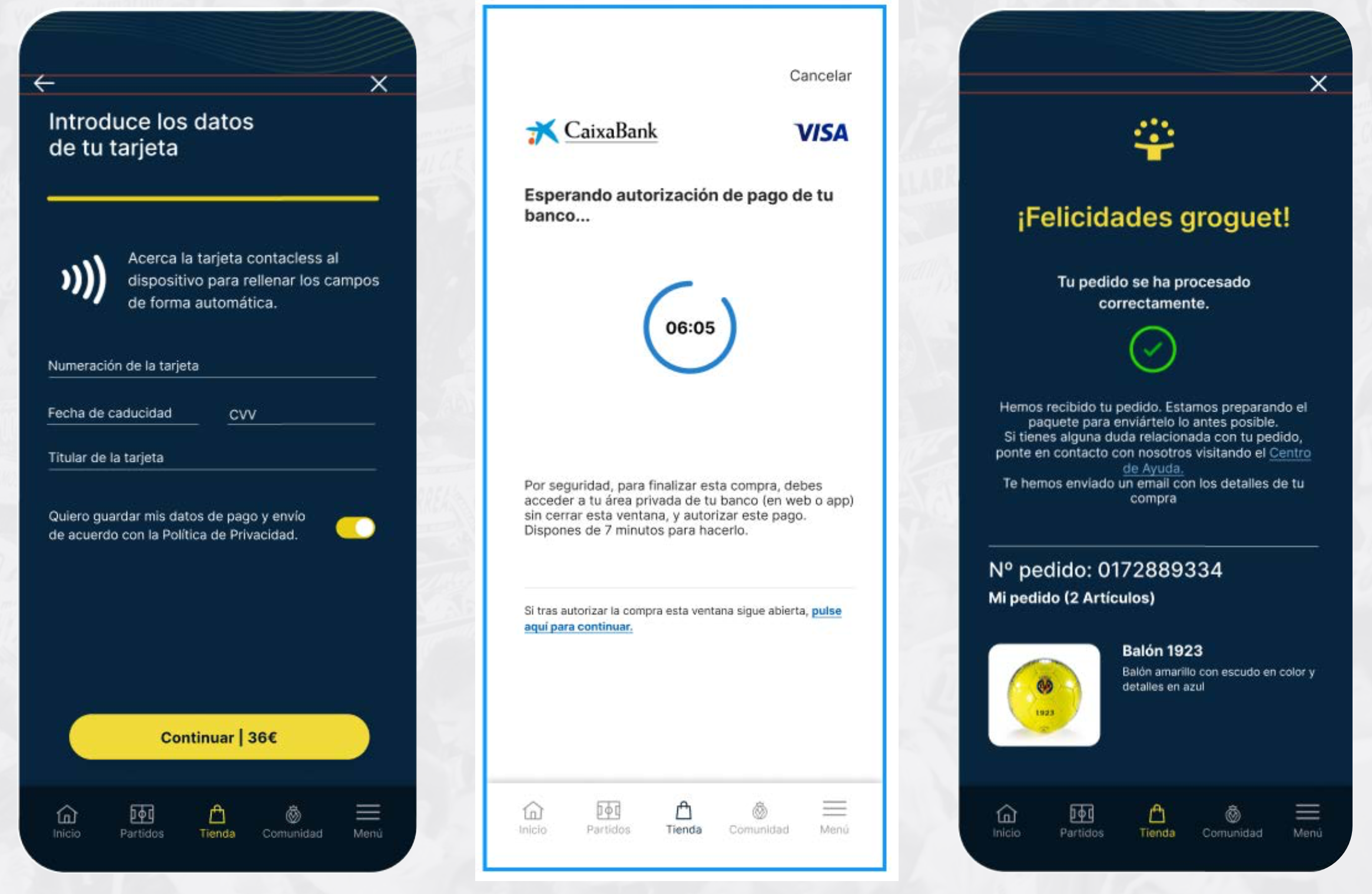 proceso de pago app villarreal