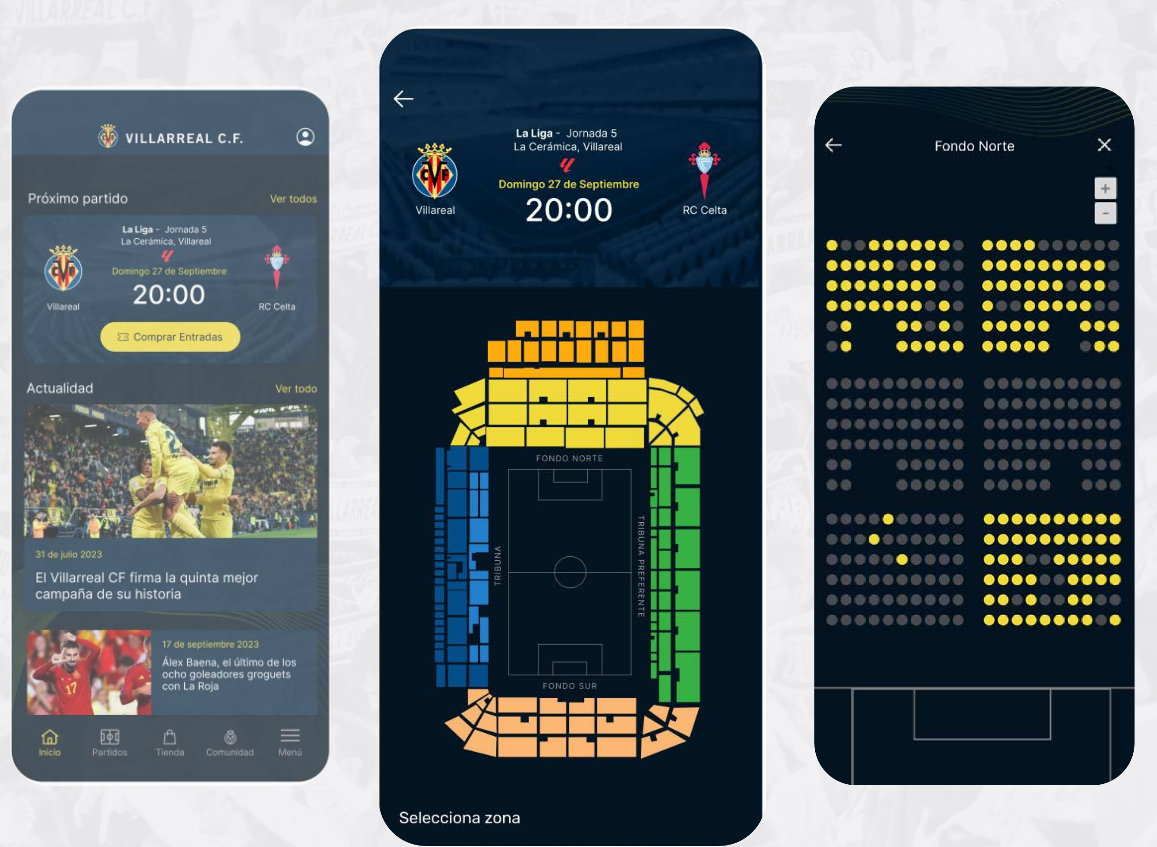 seleccion entradas app villarreal